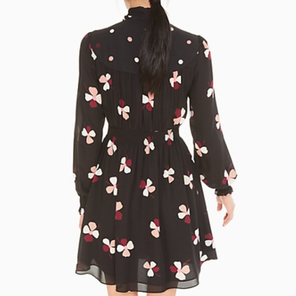 Kate Spade Black Floral Midi Dress - Picture 6 of 8
